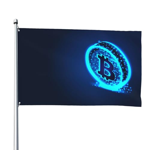 Bitcoin Crypto Digital Currency Flag 4x6 Ft Outdoor Banner Garden Patio Dormitory Party Decor 4by6 With 2 Brass Grommet