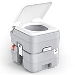 Novvia Camping Toilet Portable Toilet with Detachable Waste Tank, Porta Potty for RV Travel, Boat, Camper, Leak-Proof Cassette, 6.2 Gallon Upgraded Model+ Level Indicator