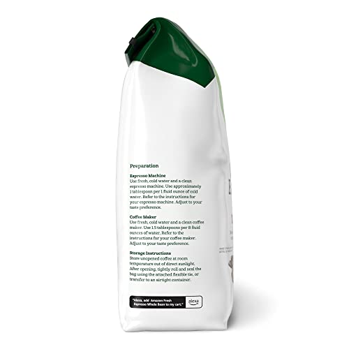 Amazon Fresh House Blend Crema Espresso, Whole Bean, Medium Roast, 2.2 Lb #TOP4