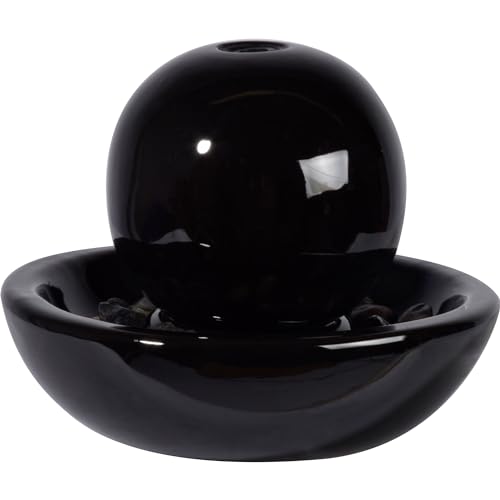 dobar® Kugel Zimmerbrunnen aus Keramik inklusive Pumpe für...