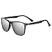 Sonnenbrille,TR Aluminium Magnesium Sonnenbrille Quadratische Sonnenbrille Unisex Anti-UV Polarized Sonnenbrille Herren, Sand Schwarz/Weiß Quecksilber C33