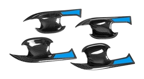 車外ドアハンドルカバー 用 RAV4 2019 2020 2021 2022 2023 RAV 4 XA50 カーアクセサリー 外装ドアハンドルボウルトリムカバーフレーム(Carbon B2)