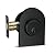 Berlin Modisch HandleSet Front Door Entry Handle and Deadbolt Lock Set Sleek Round Lever and Single Cylinder Deadbolt Heavy Duty - Iron Black Finish