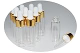 Hustar Small Dropper Bottle, 10pcs 5ml Mini Sample Dropper Bottles Mini Makeup Containers for Travel Liquids Tiny Glass