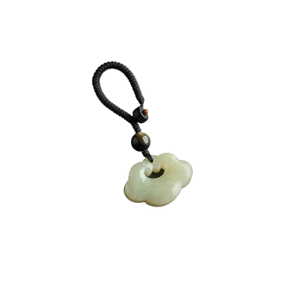 NASTYA Llavero llavero de Coche Monedero Hetian Jade llavero de coche colgante paz y buena suerte hombres y mujeres regalo práctico mochila colgante de joyería Llaveros Mosquetón para Llaves