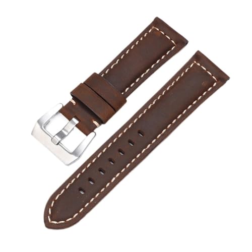 Bracelet de montre étanche en cuir vintage de 22mm résistant