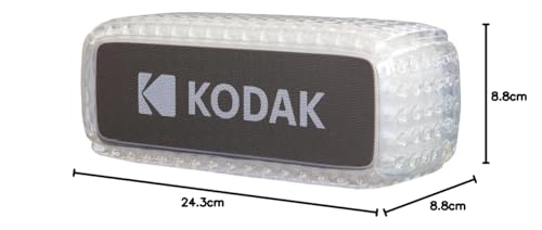 Kodak Enceinte Bluetooth - Étanche IPX6, Son Puissant 8W, Éclairage RGB, Autonomie 5h, Connexion Bluetooth V5.0 - Blanc
