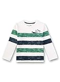 Halsrand aus Bündchen Sanetta Jungen T-Shirt, Beige (Ivory 1829), 92 (Herstellergröße: 092)