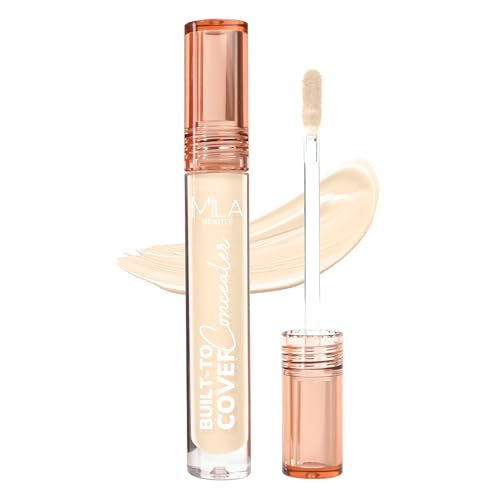 Image of Mila Beaute Built to Cover Liquid Concealer for Women With Spf & Hyaluronic Acid| Full Coverage Matte Finish Concealer for Dark Circles | Easily Blendable & Waterproof Formula| Suitable for Indian Skin Tones - 101P Light Ivory