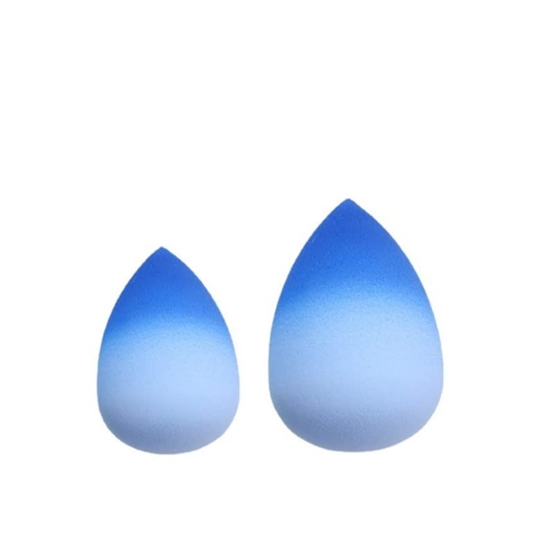 yaoqijie Make-up-Schwamm Ozean-Farbverlauf Farbe Wassertropfen Foundation Concealer Schwamm Puder Kosmetik Puff Make Up Blender Großhandel dauerhaft (Farbe: 100 Stück Blau)