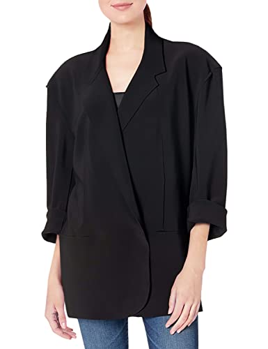 Norma Kamali Women's Oversized Double Breasted Jacket, Black, Xs/34 #TOP12