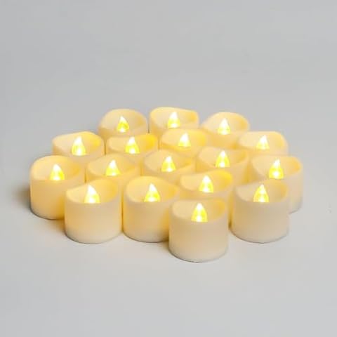 Zuvo Battery Tea Lights - Warm White Flickering Candles Cover