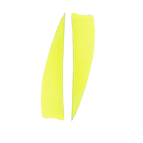 Plumes de flèche en dinde 7.6 cm aile droite jaune clair pour chasse