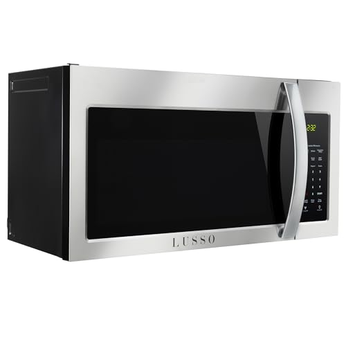 Lusso Over the Range 1.5 Cu. Ft. Microwave | Stainless Steel Finish | Rack & Turntable | Auto defrost | Touch Pad Controls