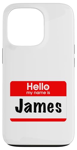 James�AHello�AMy Name Is�A�l�[���^�O�A���x���A�p�[�\�i���C�Y �X�}�z�P�[�X iPhone 13 Pro �p