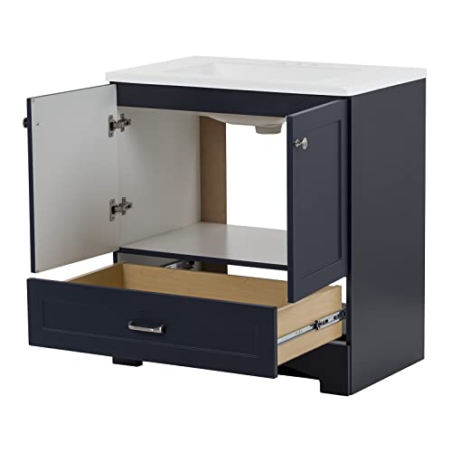 Spring Mill Cabinets Emlyn Bathroom Vanity With Sink, Deep Blue #TOP6