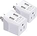 Travel Adapter Plug with USB for Australia, New Zealand, China by Ceptics, Dual USB Input - Ultra Compact - USA to Type I - Perfect for Cell Phones, Chargers, Cameras and More (2 Pack CTU-16)