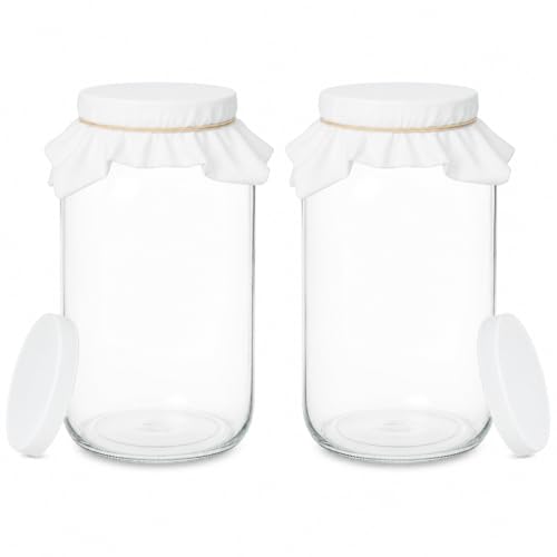 kitchentoolz 1-Gallon Wide-Mouth Glass Jar SCOBY Kit
