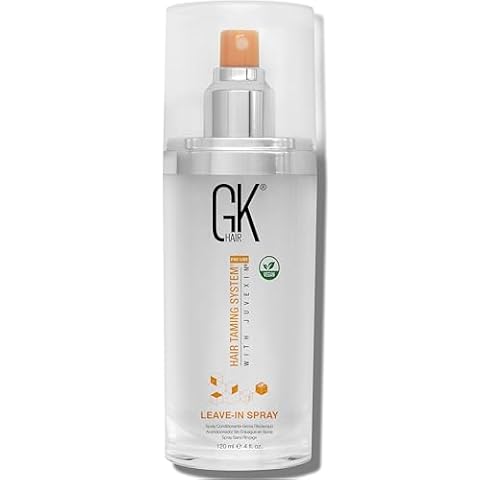 GK Hair Global Keratin Leave In Conditioner Spray | Osusz Damaged Hair Moisturizer Natural Spray | Shine, Smooth, Soda i detangle | Typy odżywia wszystkie włosy (120ml / 4 fl. oz)
