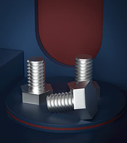 Image of 1 /4-20 x 5 /8 inch (5 /8 to 5 inch Optional) Hex Head Screw Bolt, Stainless Steel 18-8(304), Fully Threaded,15pcs