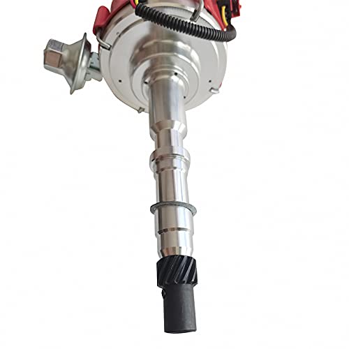 Mas Performance Hei Distributor & 8Mm Spark Plug Wires & Free 170072 Pigtail Wire Harness Combo Kit W/65K Coil Replacement For Jeep Amc Sbc/Bbc V8 290 304 343 360 390 401 (Red Hei Kit) #TOP3