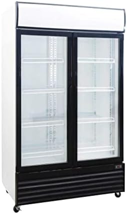 Procool Refrigeration Glass 2 Door Upright Display Beverage Cooler Merchandiser; 35 Cubic Ft., 45" Wide
