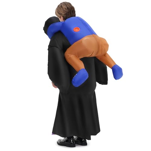 Disfraz inflable de bruja para niños miniatura 2