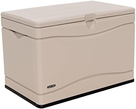 Lifetime 60089 439 Litre (116-Gallon) Storage Box for Indoor or Outdoor Use Rigid Dual-Wall HDPE - Dark Brown