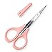 3Pcs Pink Eyebrow Scissors, Small Scissors Beauty, Stainless Steel Trimming Scissors for Eyebrow Eyelash Extensions, Facial Hair Removal Grooming Scissors Skin Care Tools