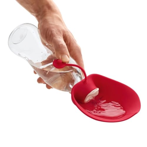 HUNTER Outdoor Trinkflasche mit Silikonnapf List 550 ml, Rot