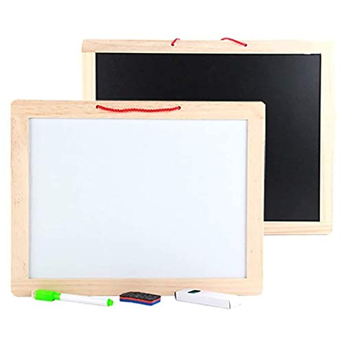 JSY Mensaje magnético de Doble Cara Blanco y Negro Mensaje de colgaje magnético Decorativo Board Tablero Home Shop Restaurante Handcration Publicidad Graffiti Board Letreros pizarrones