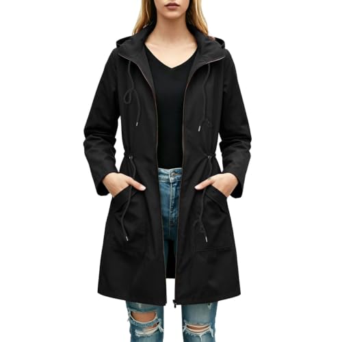 Manteau pour printemps automne vêtements de pluie femme solide
