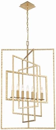 Crystorama Capri 7 Light Antique Gold Chandelier