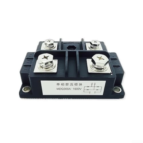 Image of TDCuizent Single Phase Bridge Rectifier Module MDQ300A 1600V 300A High Power Metal Encapsulation for Industrial Electrical Equipment Stable Reverse Voltage Protection Efficient Heat Dissipation Black