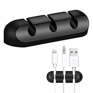 Vinabo Organizer a Clip per Cavo,Fermacavi Clip Portacavi Adesivo Multifunzione,Gestione del Cavo Ganci Adesivi per Cavi di Alimentazione,Supporto per Cavo per Ricarica, Mouse, PC, Ufficio e Casa