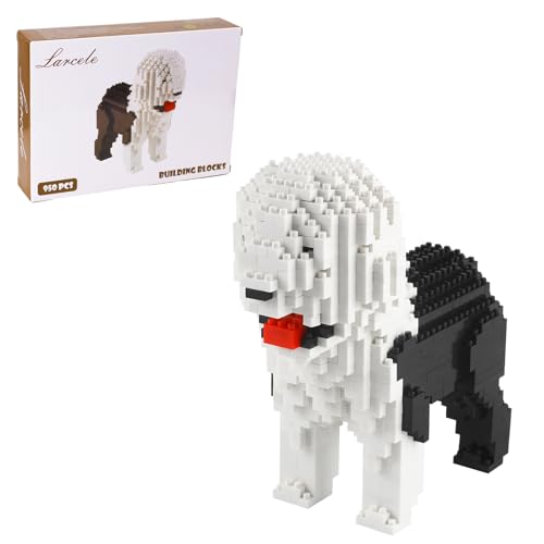 Larcele MIcro Dog Building Blocks Pet Mini Building Toy Bricks,950 Pieces KLJM-02 (Old English Sheepdog)