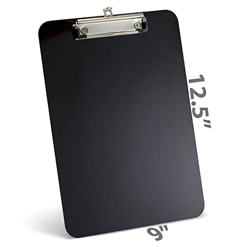 Officemate Magnetic Clipboard with Low Profile Clip, Black, Recycled Plastic (83215) - Thumbnail 3