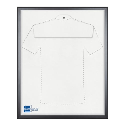 Bildershop-24 Objektrahmen Trikotrahmen VARIANTO35 70x90cm Schwarz matt inkl. Bügel und Passepartout in Reinweiß