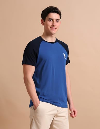 Image of U.S. POLO ASSN. Knitted Cotton T-Shirts for Men - 100% Cotton, Breathable & Comfortable, Half Sleeves Mens Casual T Shirts