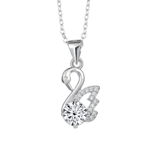 Accessoires Moissanite Swan pour femmes avec pendentif diamant 1CT D jaune bleu rose