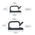 XHF 120 PCS Adhesive Cable Wire Clips Black, Outdoor Christmas Light Clips, Cable Management Wire Organizer Cord Holder for Under Desk, Car, Wall, TV PC Ethernet Cable - Image 2
