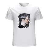 Robert Pattinson T-Shirt Men Handsome Origins Best Movie Funny Cotton Tee Shirt Short Sleeve T Shirt Tops White XL