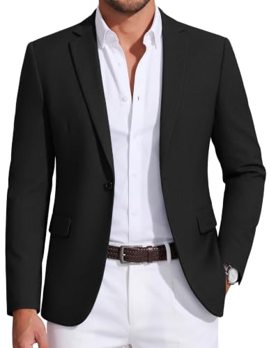 Image of COOFANDY Mens Sport Coat Casual Blazer One Button Business Suit Jacket