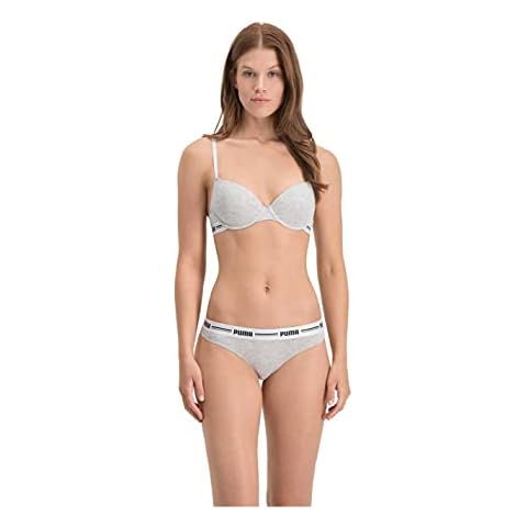 PUMA Women's Grey Melange T-shirt Bra Cover