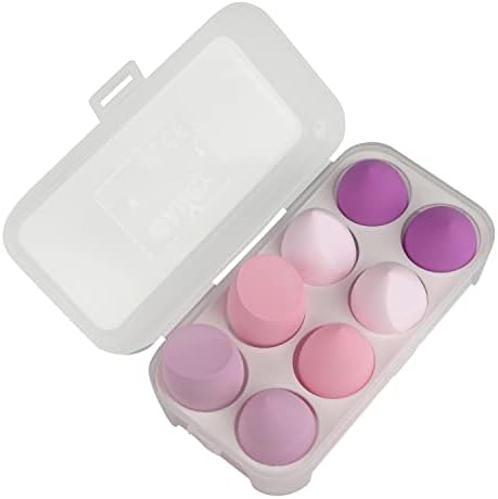 WANBY Makeup Sponges Blender Sponges Set Latex Free Makeup Blenders for Foundation Concealer Liquid Cream and Powder (8Pcs)