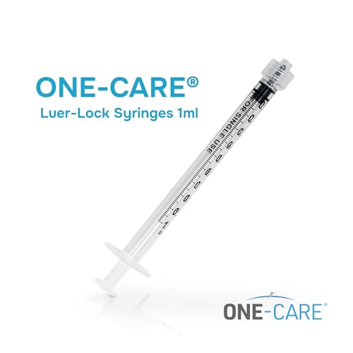 Image of ONE-CARE 1ml /cc Luer Lock Syringe, 100 /bx Blister-Packed | Safe Backstop, Precise Dosing, Accurate Graduation, High-Transparency Barrel, Silicone-Lubricated Plunger