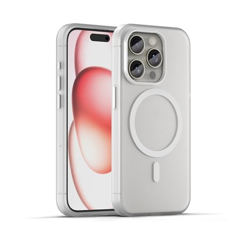 Coque antichoc pour iPhone 14 Pro Max couverture mate magnétique blanche
