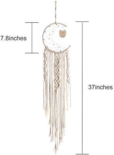 Acchiappasogni boho fatto a mano, macramè, acchiappasogni con luce LED, decorazione da parete in tessuto, decorazione da parete in tessuto bohémien, idea regalo per matrimonio, camera da letto