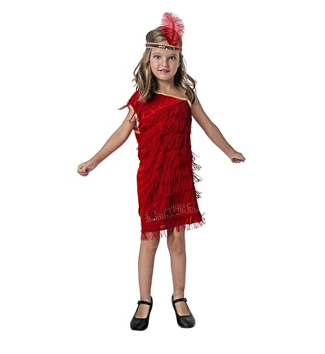 Juguetutto - Disfraz Charlestón para niña - Rojo (10-12 años)