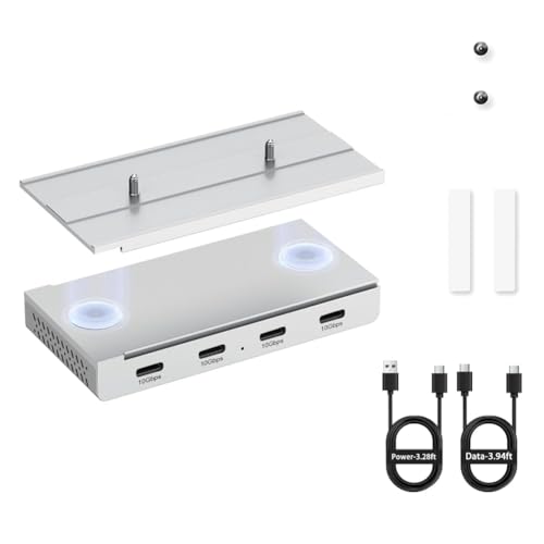 Concentrador USB-C Magnético de 10 Gbps con 4 Puertos de Datos USB 3.2 Gen2 para Escritorios 6